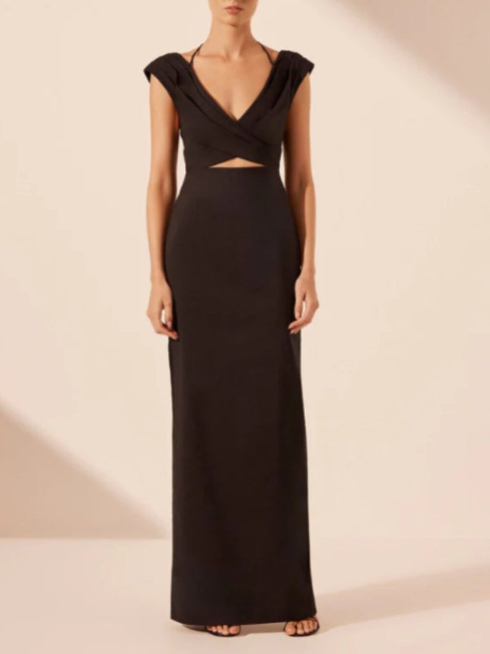Shona Joy Lani Cross Front Ruched Maxi Dress